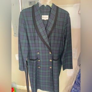 Vintage Plaid Blazer Dress